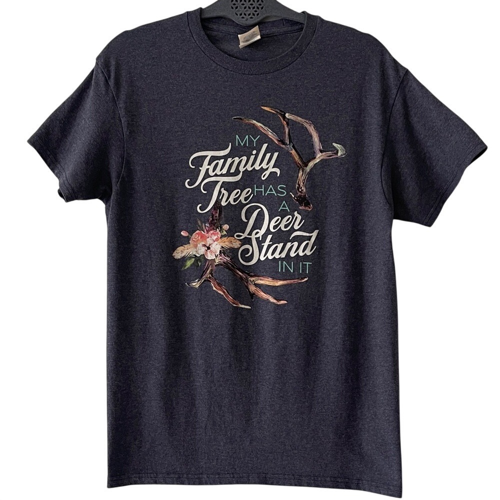 Delta‎ Heathered Blue Women's Hinting T Shirt Medium
